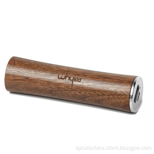 Portable 18650 Battery 2000mAh 2200mAh 2600mAh Real Wood Power Bank
